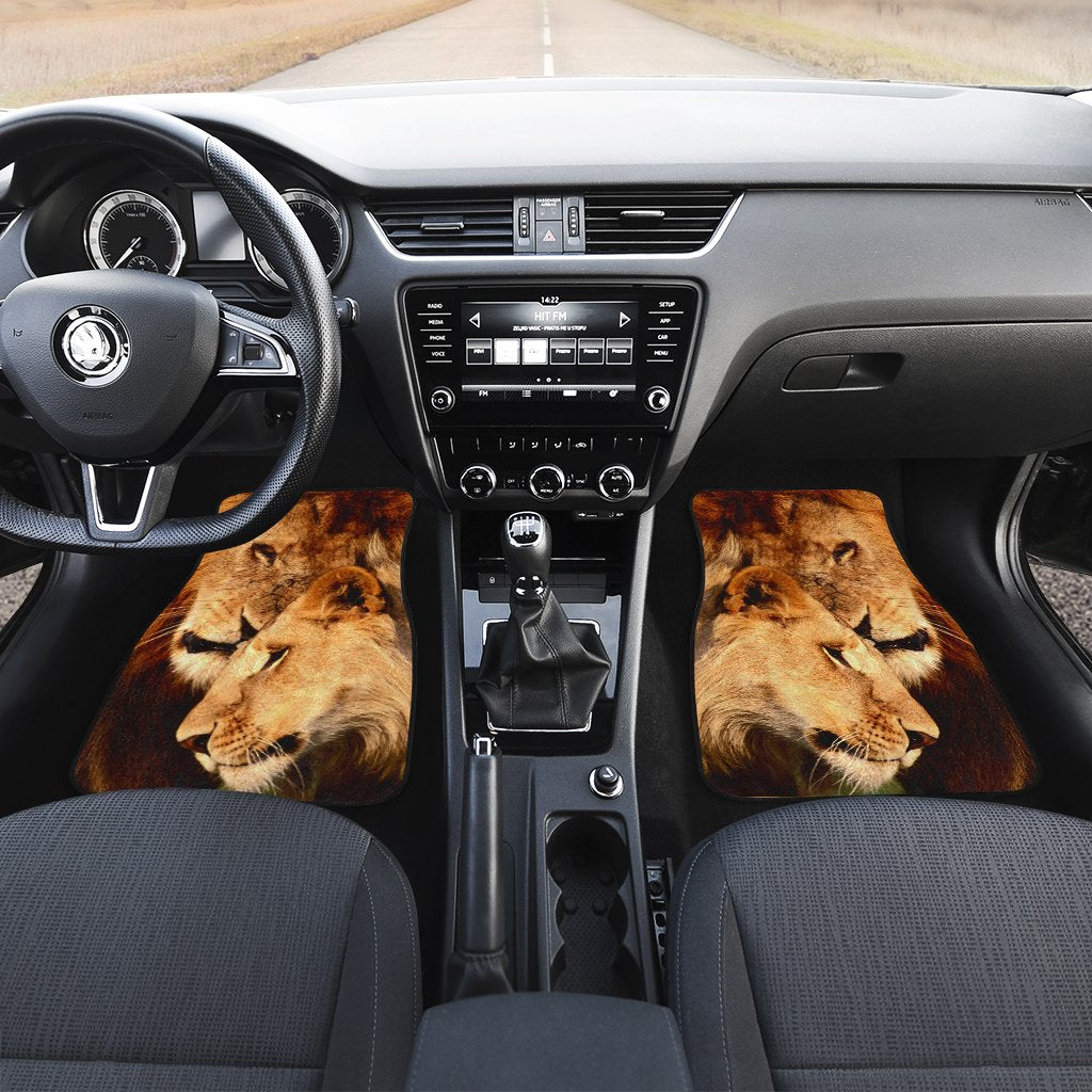 Couple Lion Car Floor Mats Custom Car Accessories Anniversary Gifts