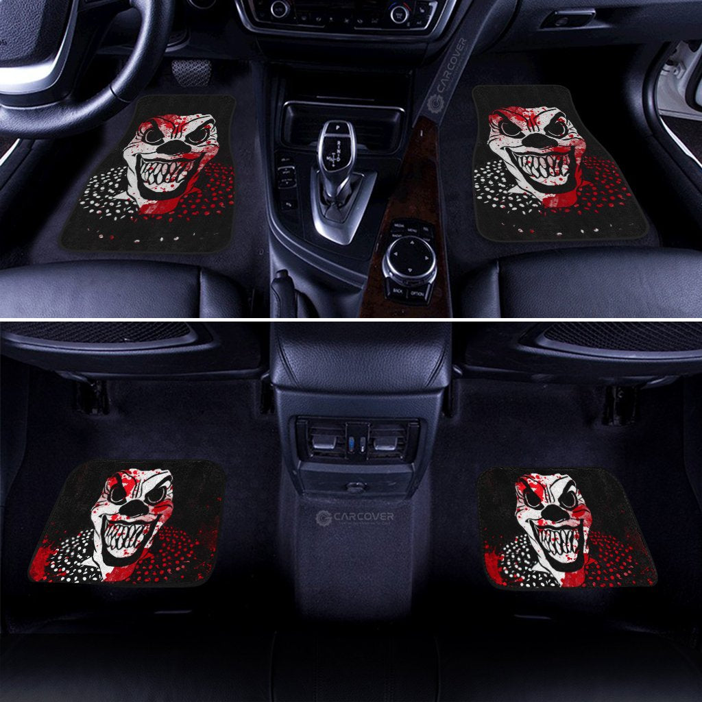 Creepy Evil Clown Face Car Floor Mats Custom Halloween Car Accessories