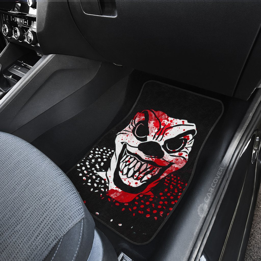 Creepy Evil Clown Face Car Floor Mats Custom Halloween Car Accessories