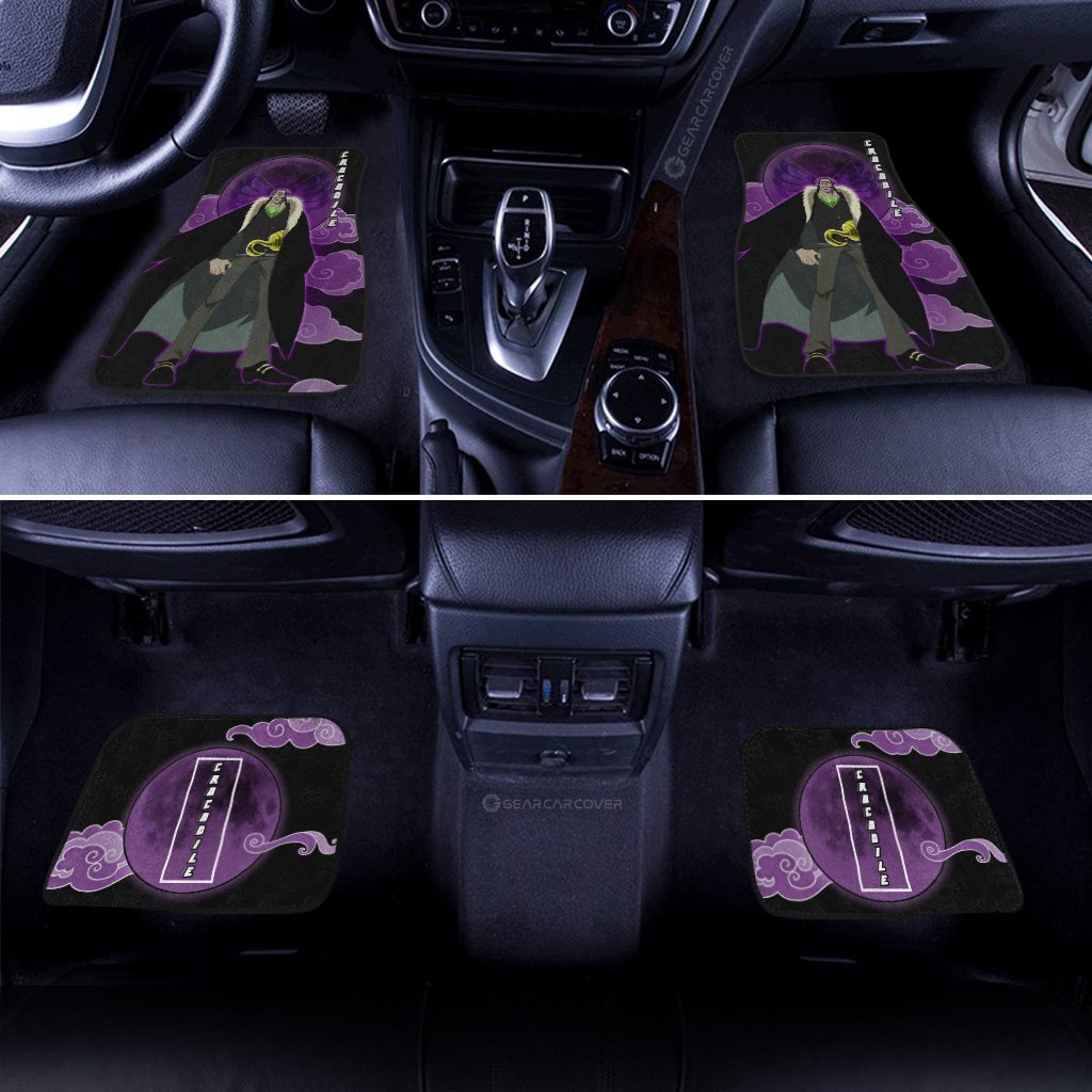 Crocodile Car Floor Mats Custom One Piece Anime Car Accessories Gifts For Anime Fans