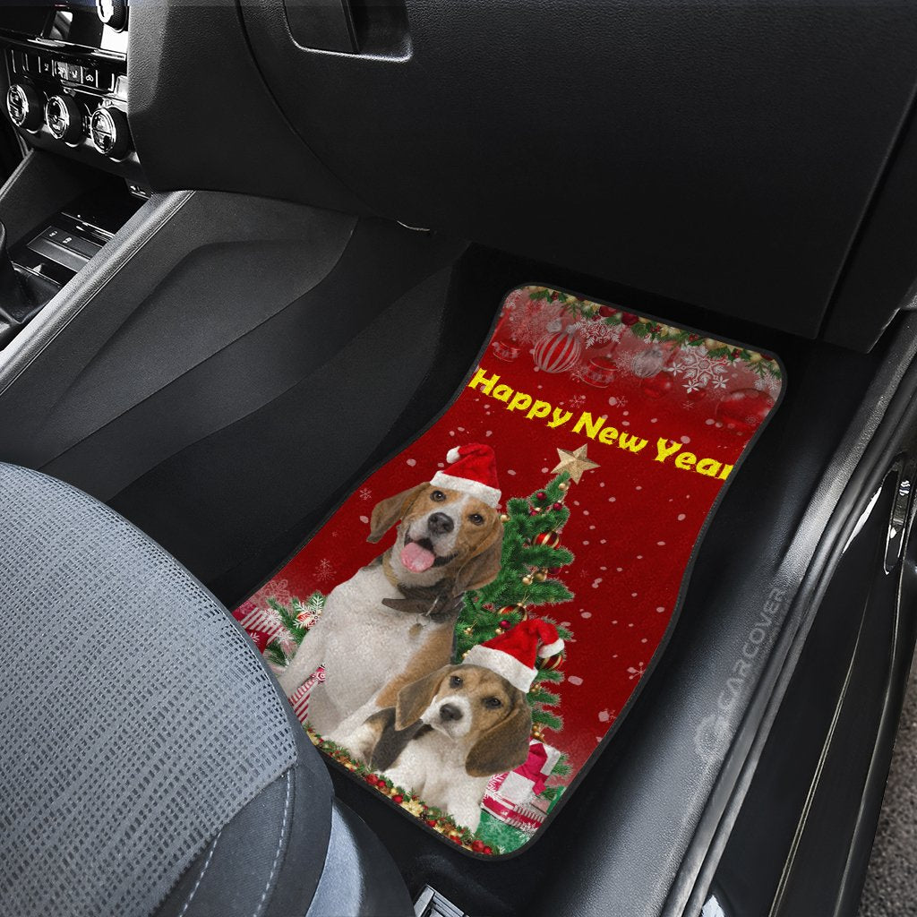 Cute Xmas Beagles Car Floor Mats Custom Car Accessories Christmas Decorations