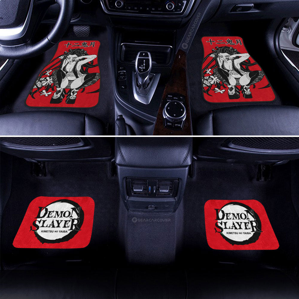 Daki Car Floor Mats Custom Demon Slayer Anime Car Accessories Manga Style For Fans