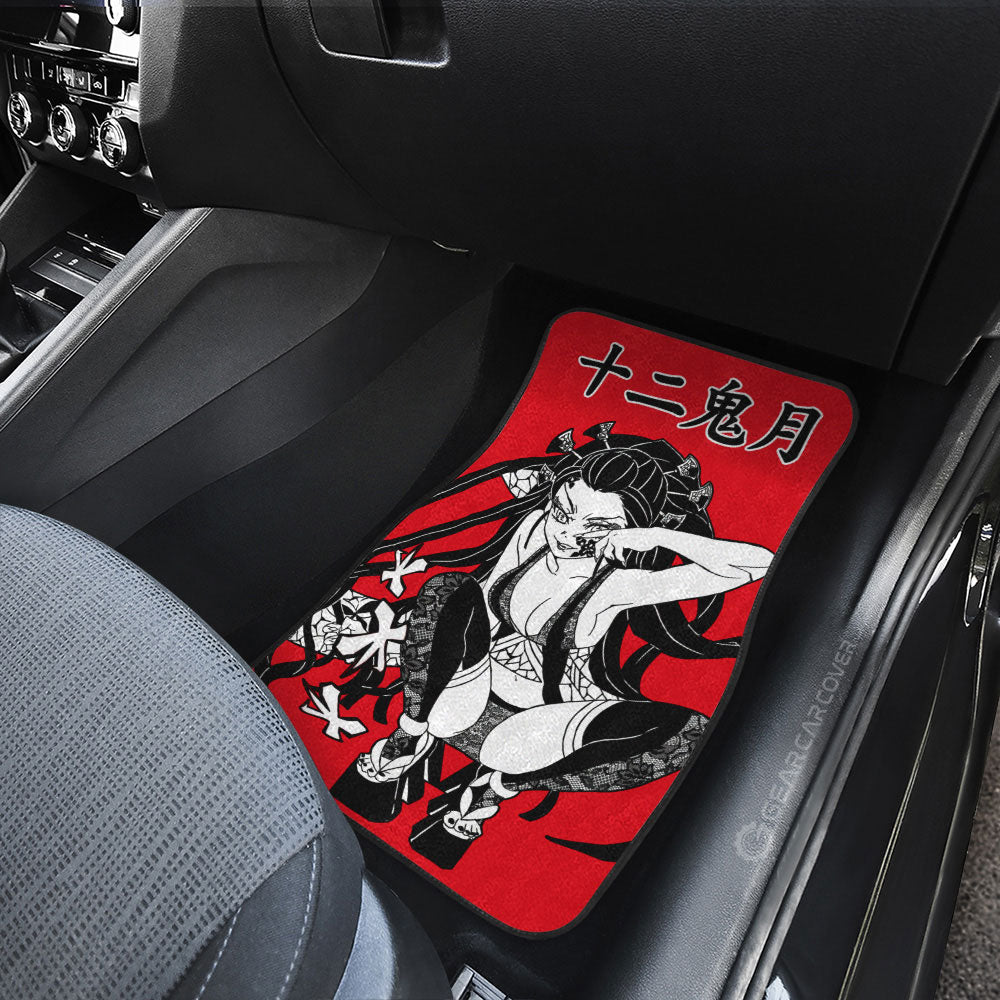 Daki Car Floor Mats Custom Demon Slayer Anime Car Accessories Manga Style For Fans