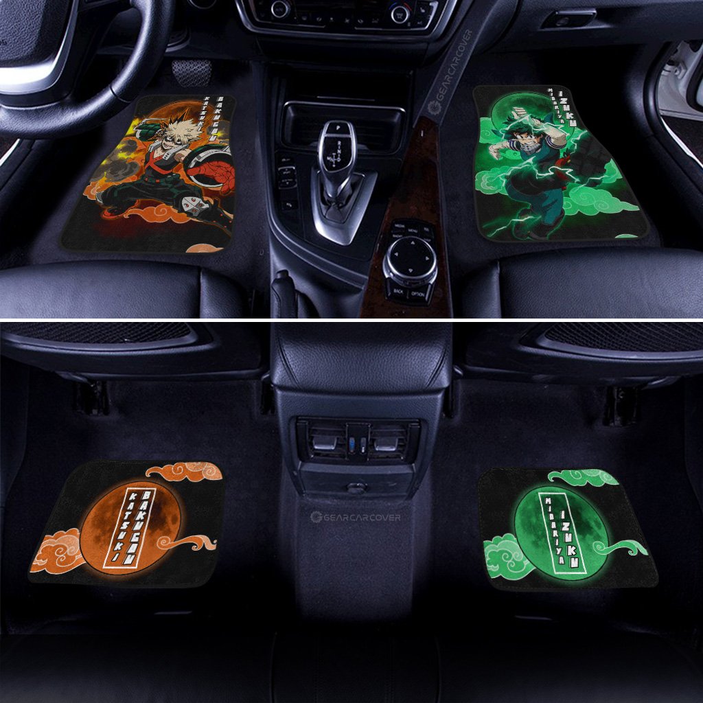 Deku And Bakugo Car Floor Mats Custom My Hero Academia Anime Car Accessories