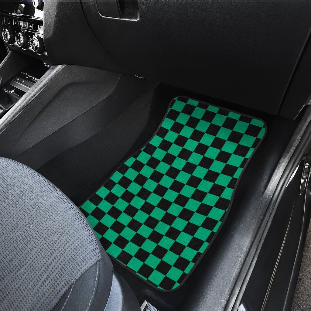 Demon Slayer Giyuu And Tanjiro Car Floor Mats Custom Uniform Anime Car Accessories