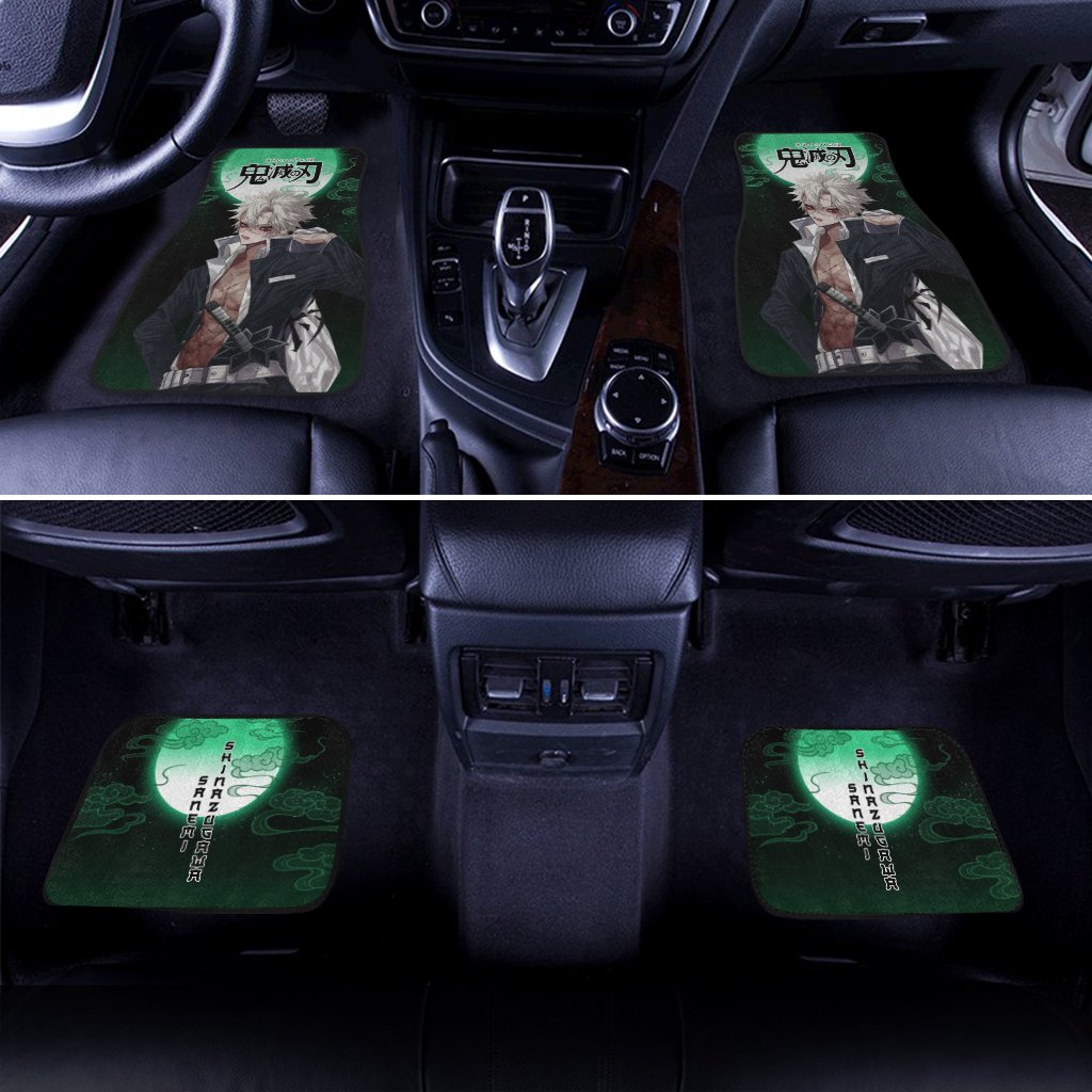 Demon Slayer Sanemi Shinazugawa Car Floor Mats Custom Anime Car Accessories