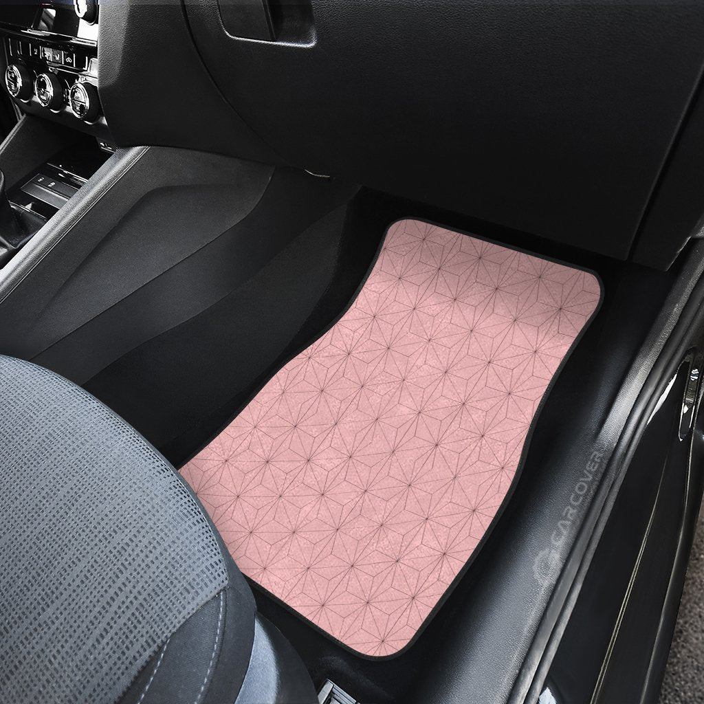 Demon Slayer Tanjiro And Nezuko Car Floor Mats Custom Uniform Anime Car Accessories
