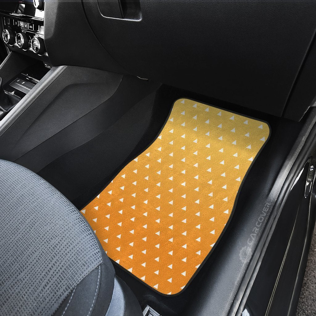 Demon Slayer Tanjiro And Zenitsu Car Floor Mats Custom Uniform Anime Car Accessories