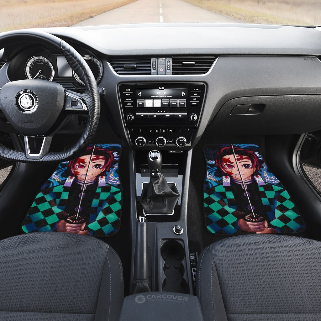 Demon Slayer Tanjiro Car Floor Mats Custom Face Anime Car Accessories