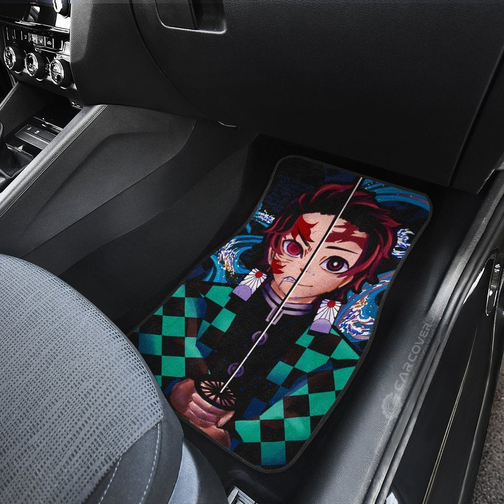 Demon Slayer Tanjiro Car Floor Mats Custom Face Anime Car Accessories