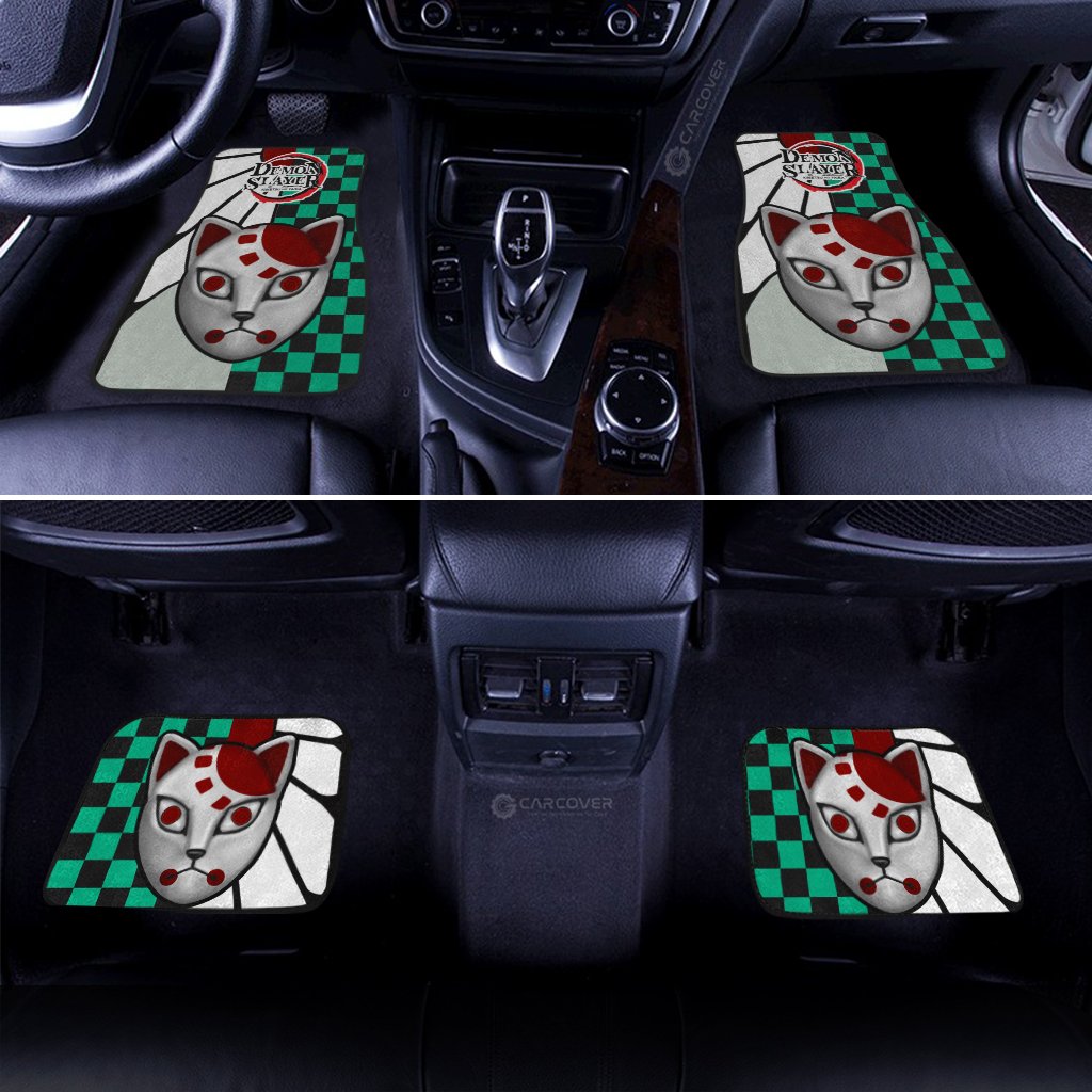 Demon Slayer Tanjiro Hanafuda Car Floor Mats Custom Anime Car Accessories