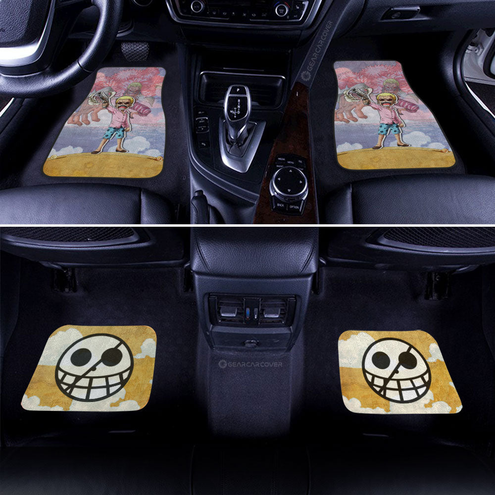 Donquixote Doflamingo Car Floor Mats Custom One Piece Map Anime Car Accessories