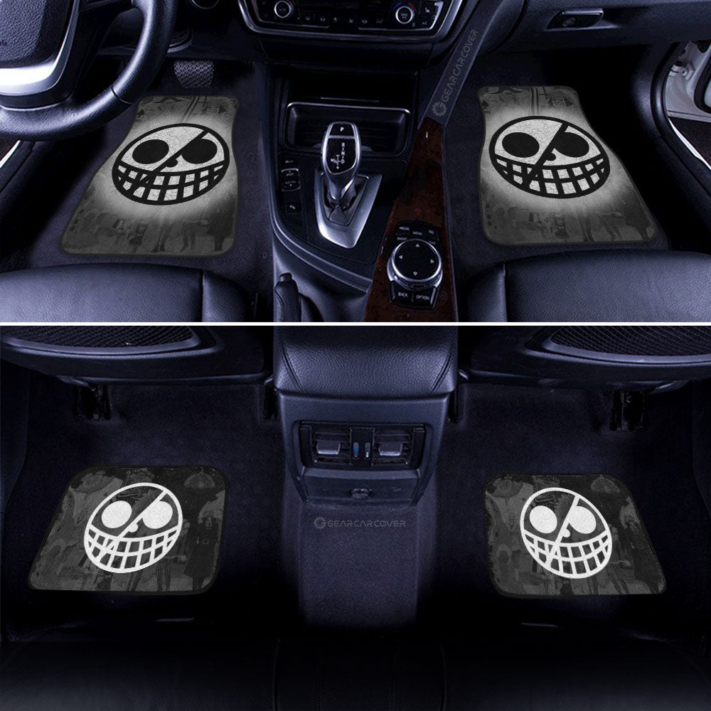Donquixote Pirates Flag Car Floor Mats Custom One Piece Anime Car Accessories