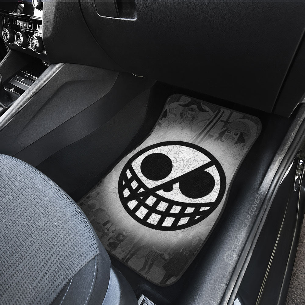 Donquixote Pirates Flag Car Floor Mats Custom One Piece Anime Car Accessories