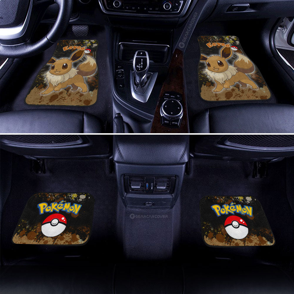 Eevee Car Floor Mats Custom Tie Dye Style Pokemon Anime Car Accessories