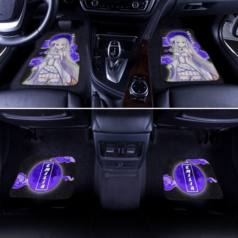 Emilia Car Floor Mats Custom Re:Zero Anime Car Accessories Gifts For Fans