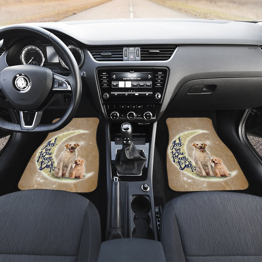 Father And Son Labrador Car Floor Mats Custom I Love You To The Moon And Back Car Accessories Gifts Idea