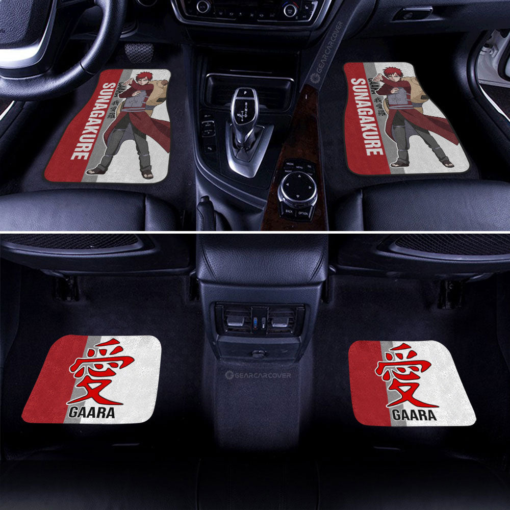 Gaara Car Floor Mats Custom Naruto Anime Car Accessories Gifts Idea For Fans