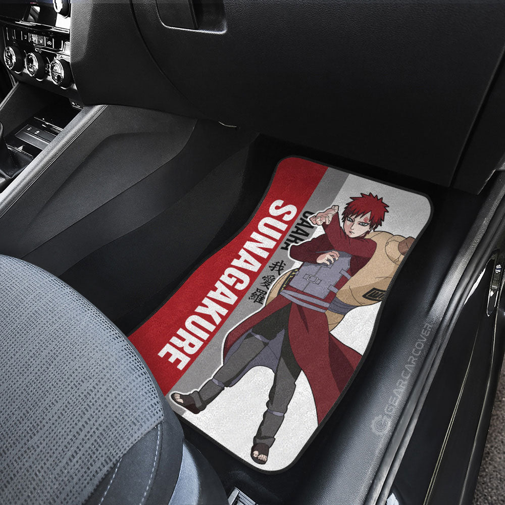 Gaara Car Floor Mats Custom Naruto Anime Car Accessories Gifts Idea For Fans