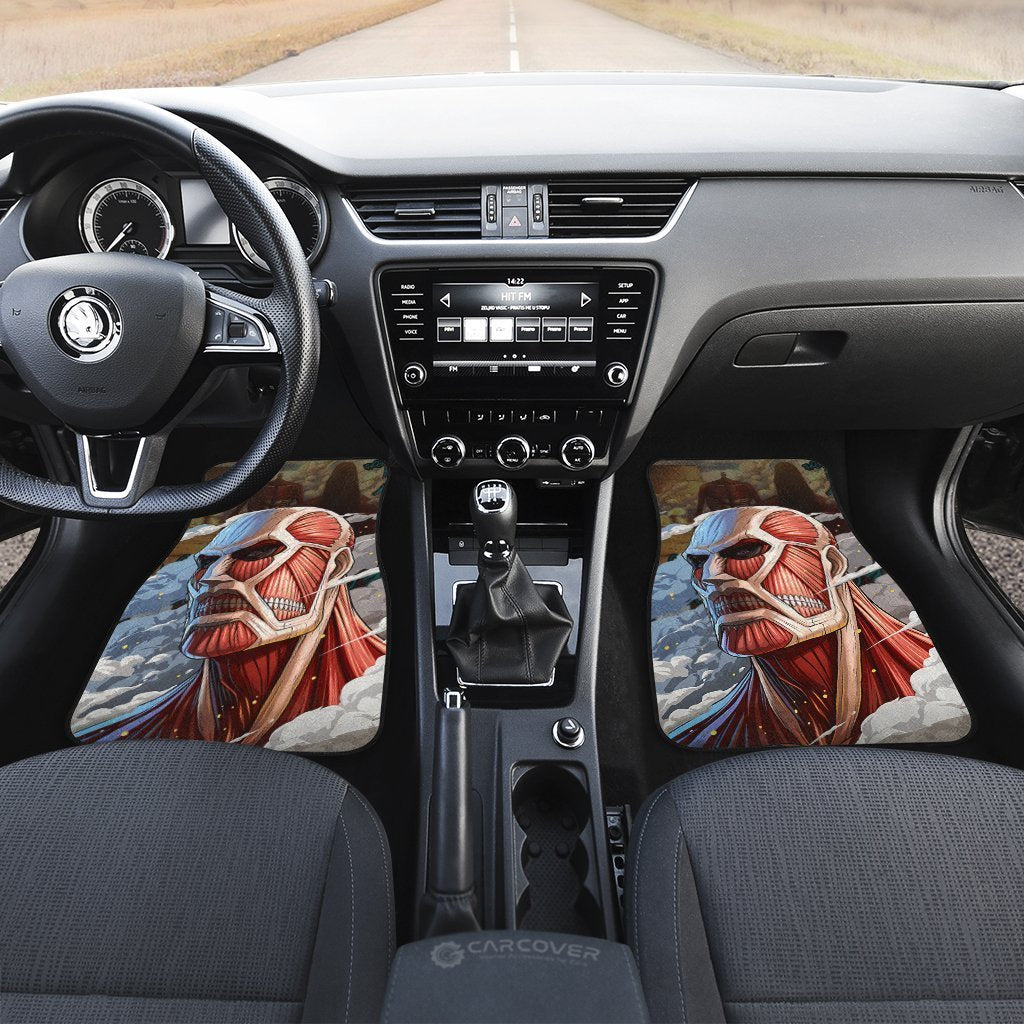 Giant Titan Car Floor Mats Custom Anime Attack On Titan Car Interior Accessories