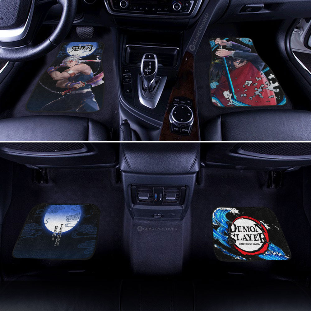 Giyuu And Tengen Uzui Car Floor Mats Custom Demon Slayer Anime Car Accessories