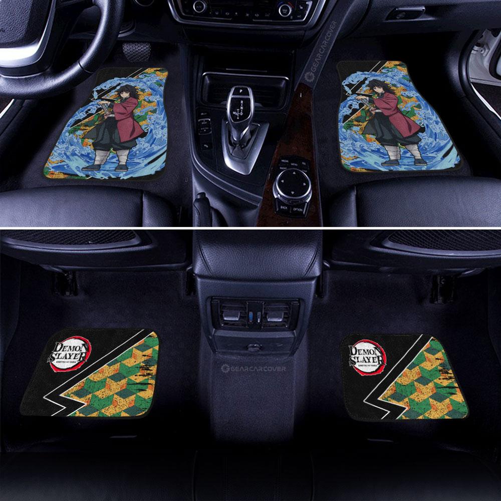 Giyuu Car Floor Mats Custom Water Breathing Skill Demon Slayer Anime Car Accessories