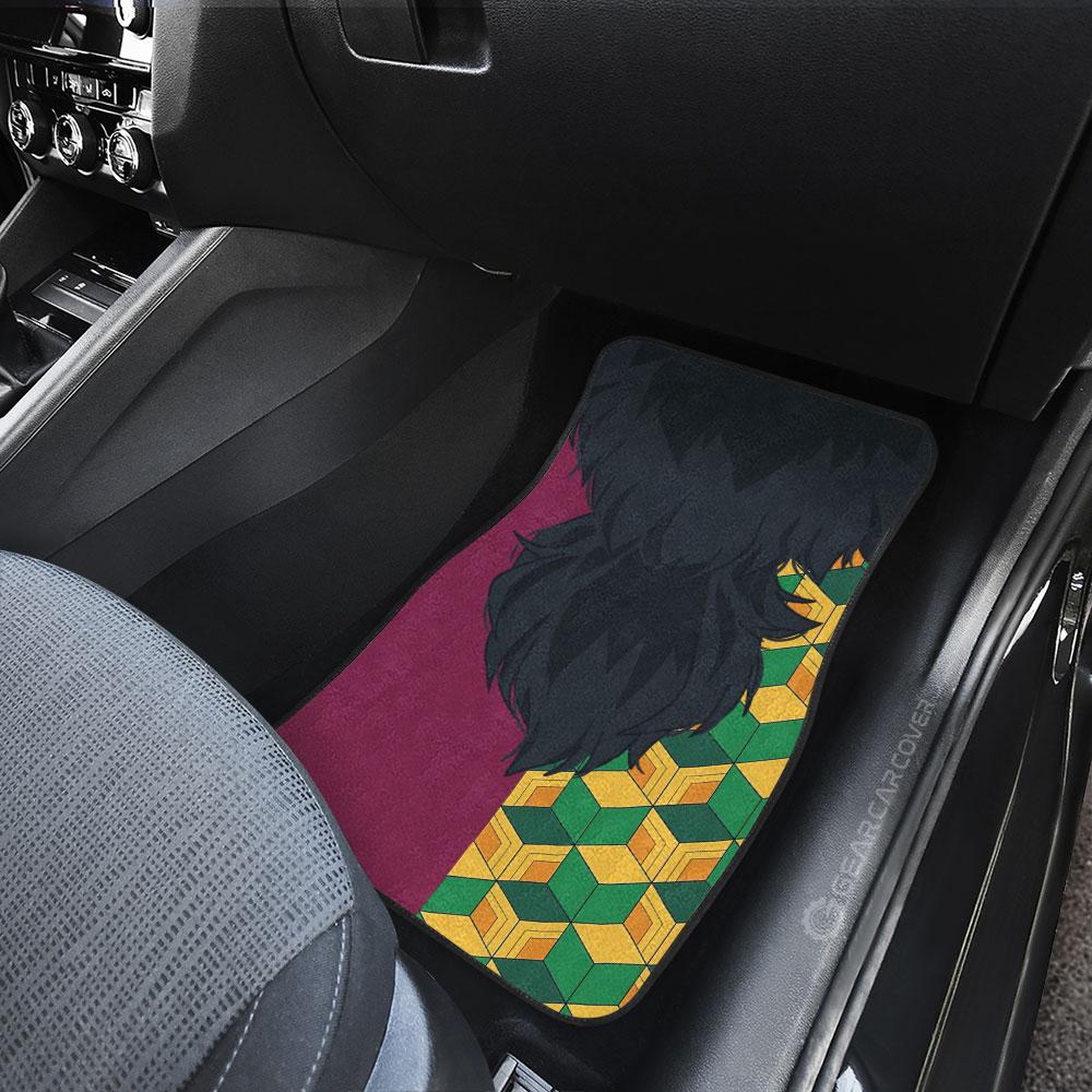 Giyuu Uniform Car Floor Mats Custom Hairstyle Demon Slayer Anime Car Interior Accessories