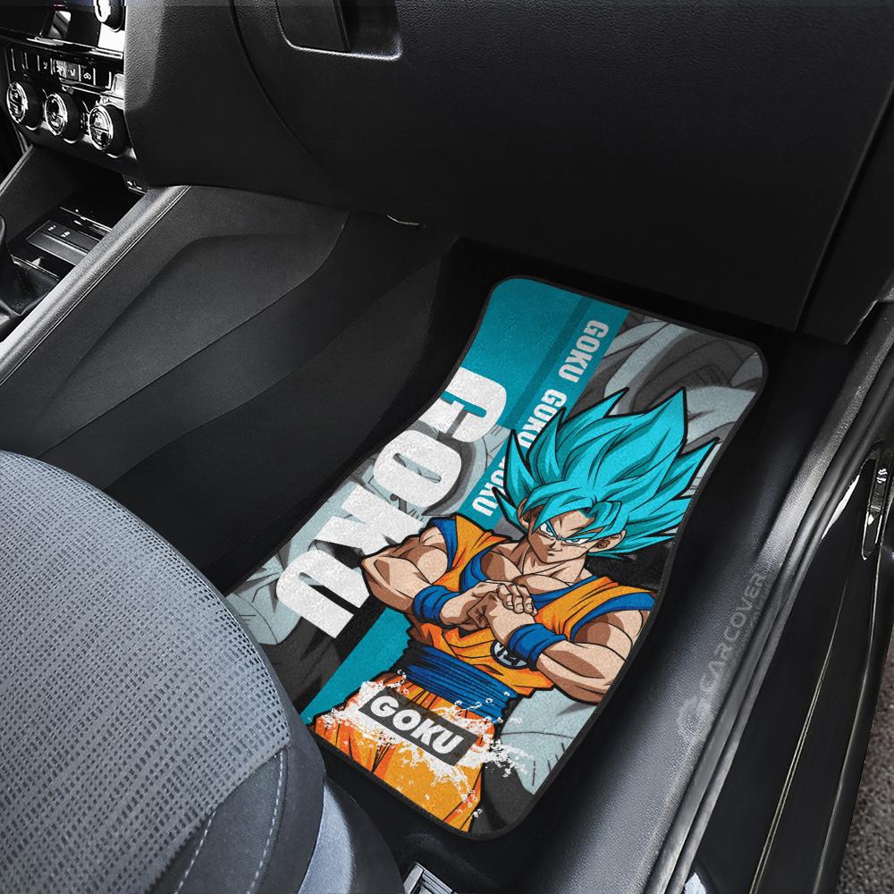 Goku Blue Car Floor Mats Custom Anime Dragon Ball Car Accessories