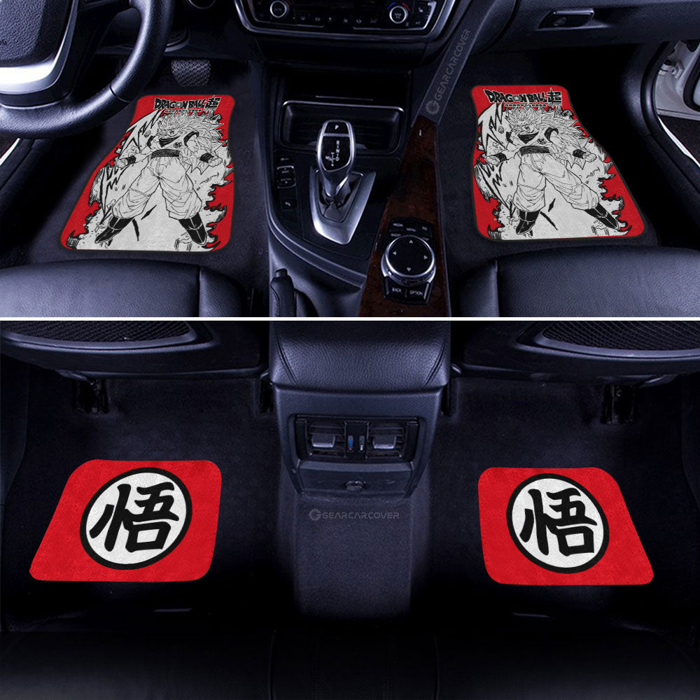Goku SSJ Car Floor Mats Custom Dragon Ball Anime Car Accessories Manga Style For Fans