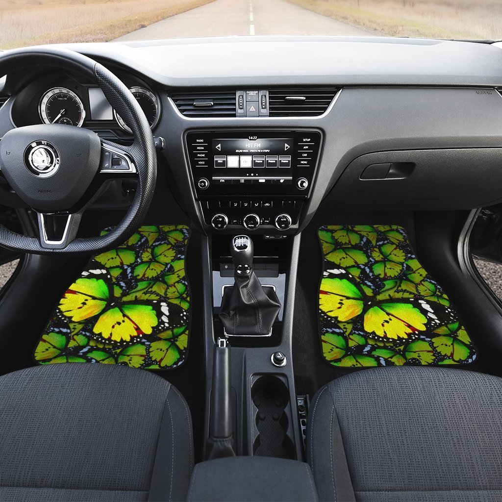 Green Butterfly Car Floor Mats Custom Beautiful Car Accessories