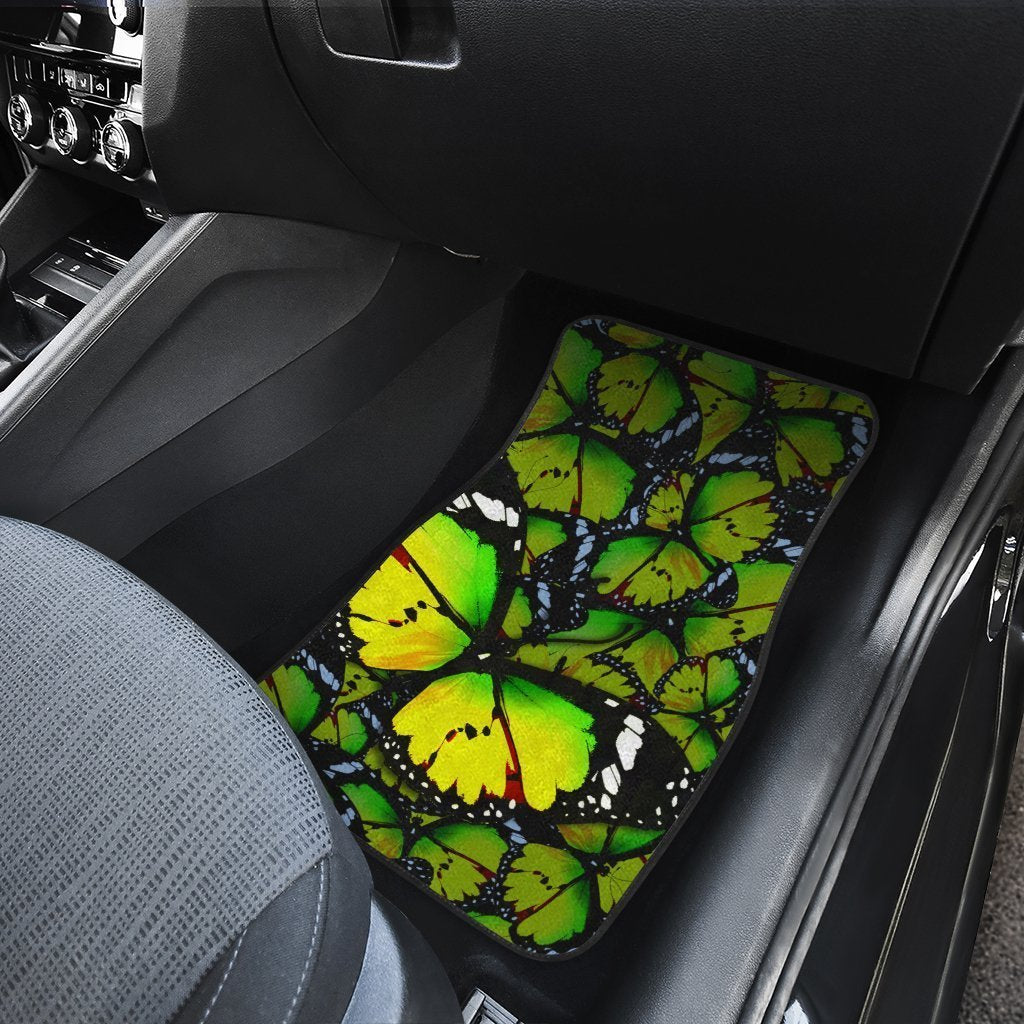 Green Butterfly Car Floor Mats Custom Beautiful Car Accessories