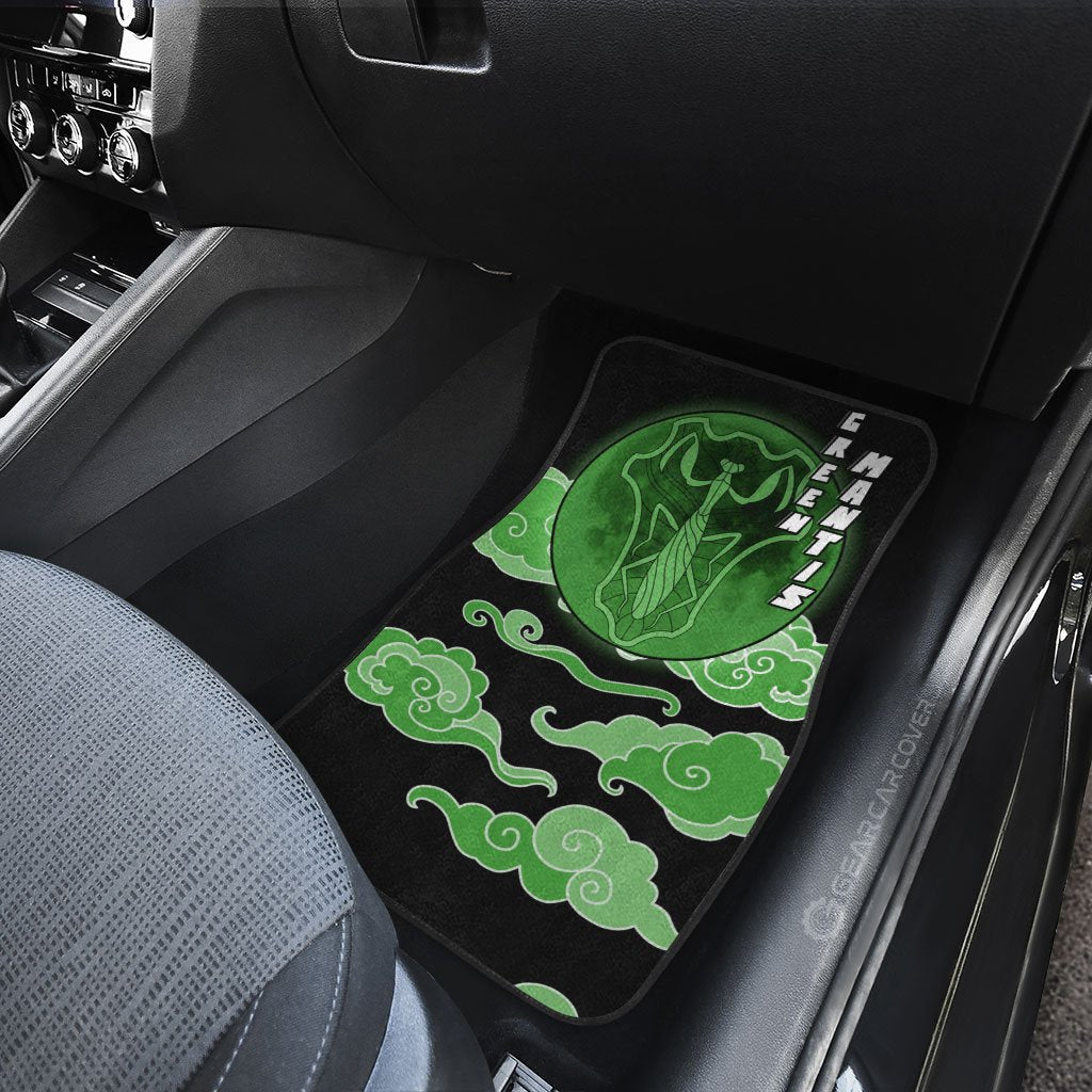 Green Mantis Car Floor Mats Custom Anime Black Clover Car Interior Accessories