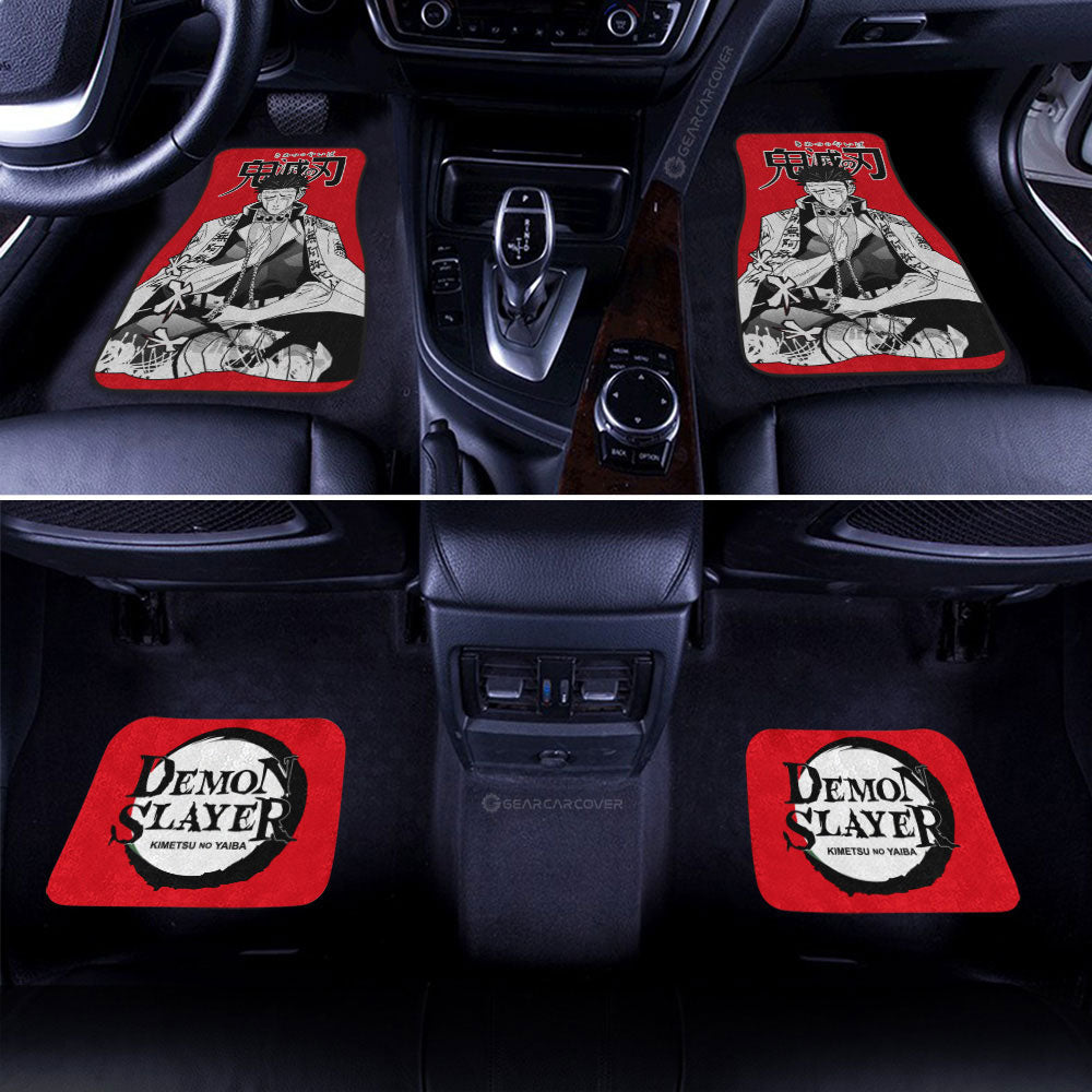 Gyomei Himejima Car Floor Mats Custom Demon Slayer Anime Car Accessories Manga Style For Fans