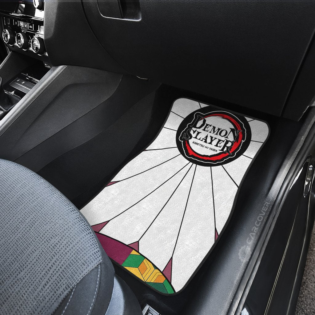 Hanafuda Giyuu Car Floor Mats Custom Demon Slayer Anime Car Accessories