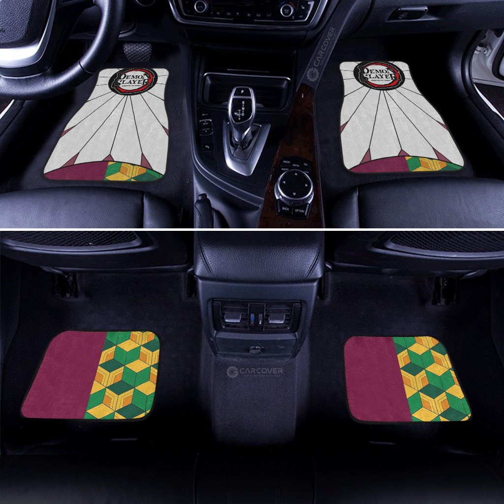 Hanafuda Giyuu Car Floor Mats Custom Demon Slayer Anime Car Accessories