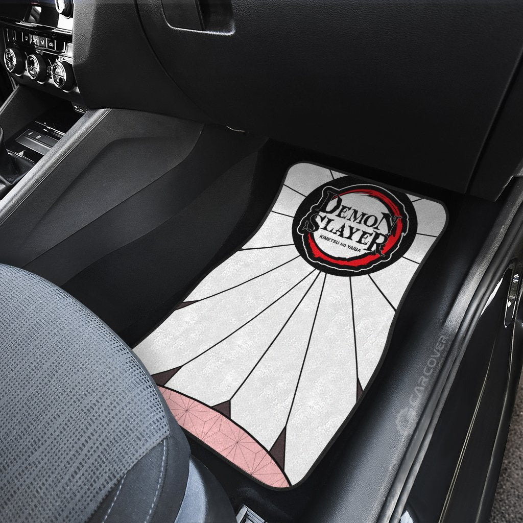 Hanafuda Nezuko Car Floor Mats Custom Demon Slayer Anime Car Accessories
