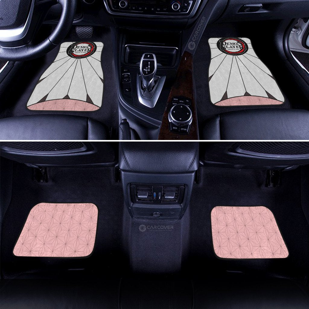 Hanafuda Nezuko Car Floor Mats Custom Demon Slayer Anime Car Accessories