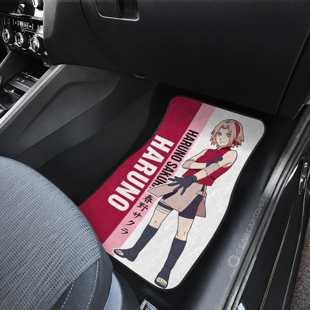 Haruno Sakura Car Floor Mats Custom Naruto Anime Car Accessories Gifts Idea For Fans