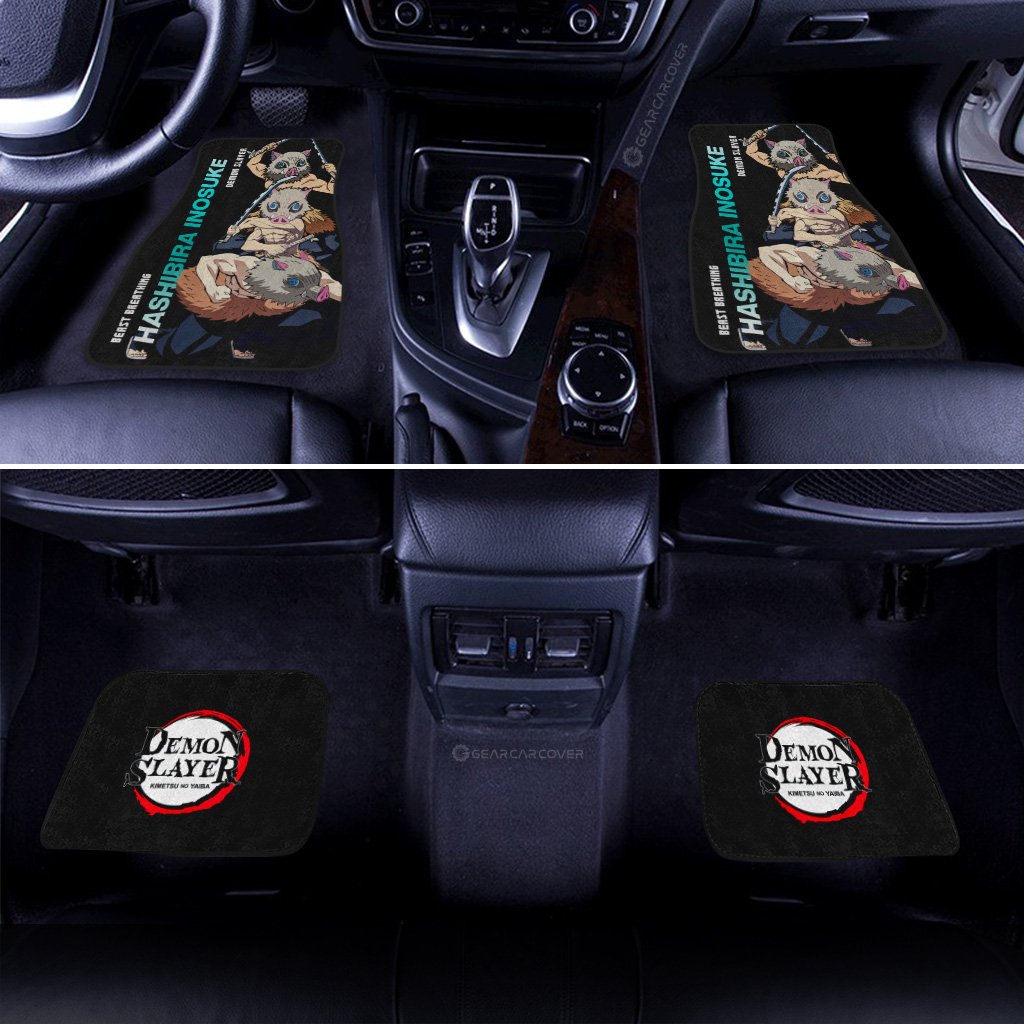 Hashibira Inosuke Car Floor Mats Custom Demon Slayer Anime Gifts Idea For Fans