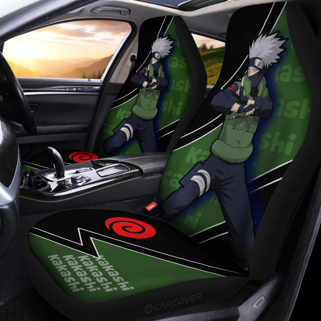 Hatake Kakashi Car Seat Covers Custom Naruto Anime Car Accessories
