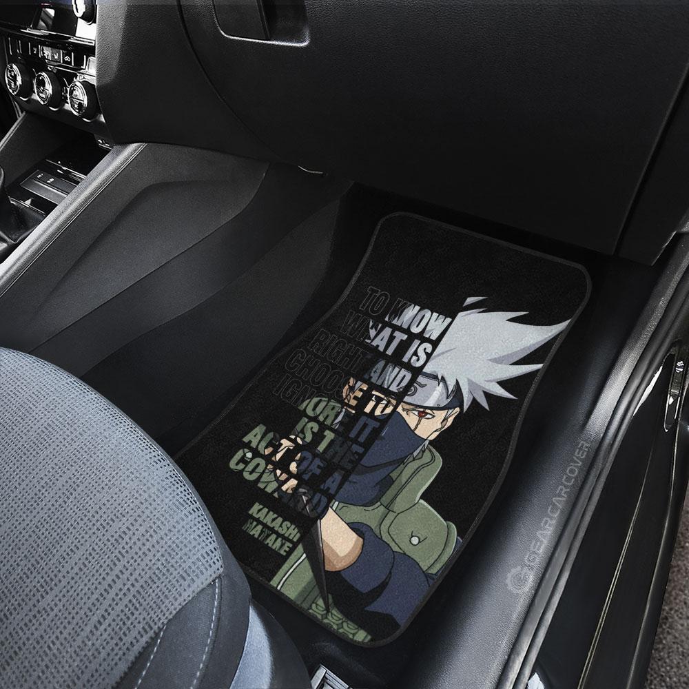 Hatake Kakashi Quotes Car Floor Mats Custom Naruto Anime Car Accessories Gifts For Fans
