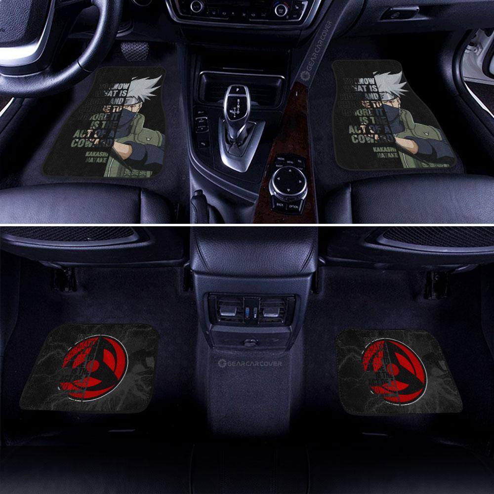 Hatake Kakashi Quotes Car Floor Mats Custom Naruto Anime Car Accessories Gifts For Fans