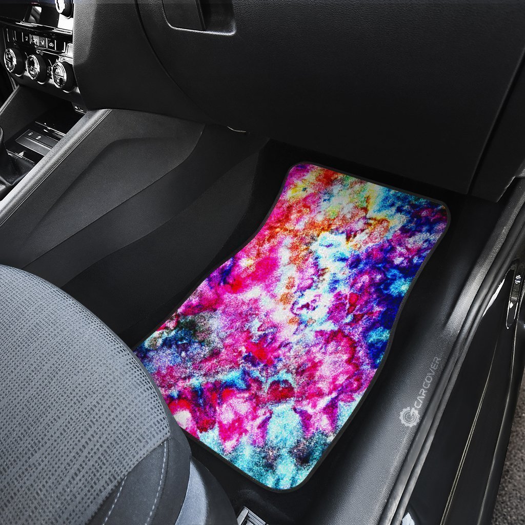 Ice Tie Dye Car Floor Mats Custom Hippie Car Interior Accessories
