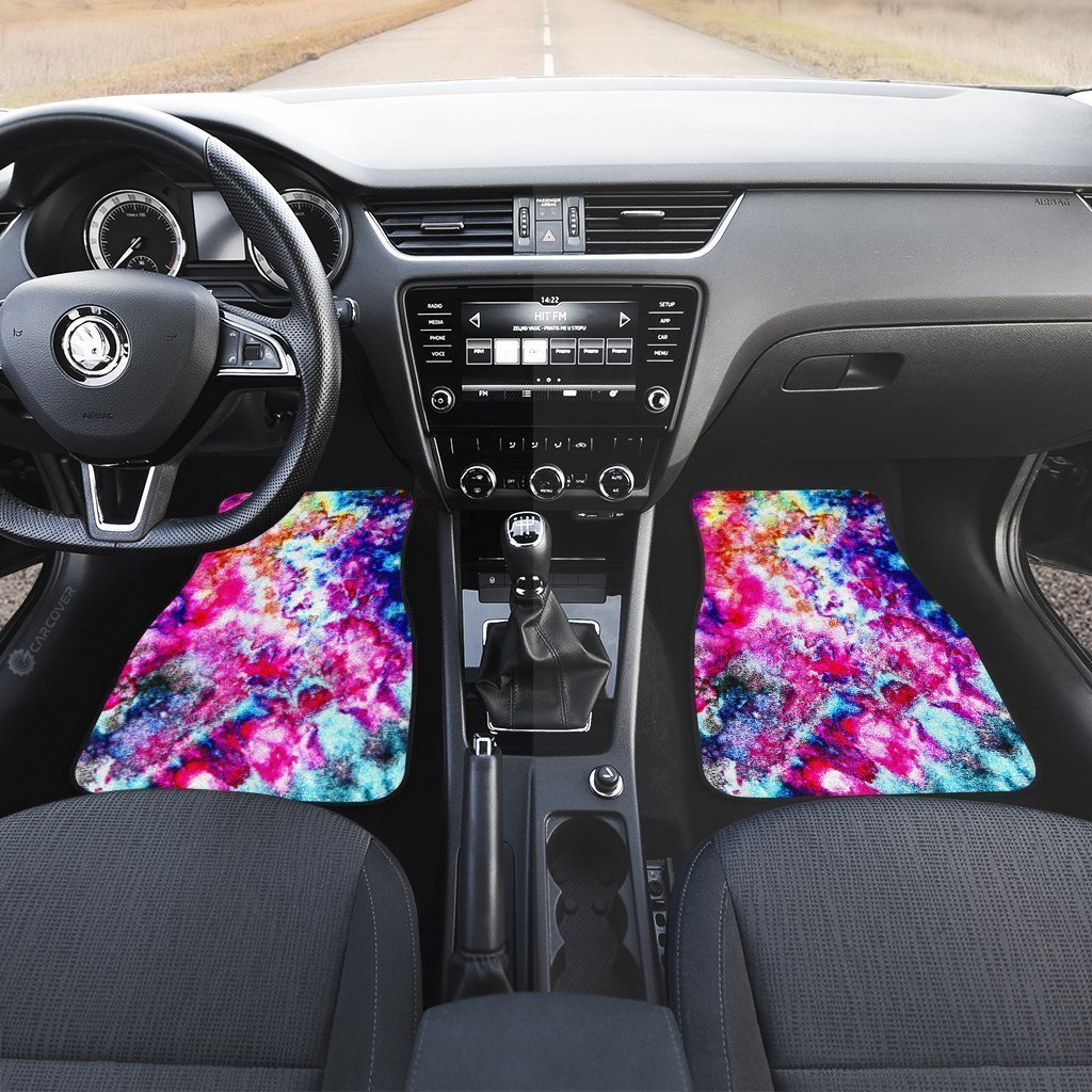 Ice Tie Dye Car Floor Mats Custom Hippie Car Interior Accessories