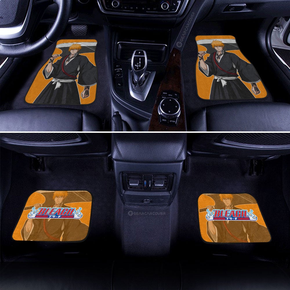 Ichigo Kurosaki Car Floor Mats Custom Bleach Anime Gifts For Fans