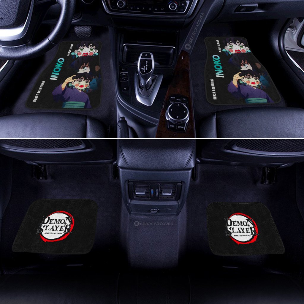 Inoko Car Floor Mats Custom Demon Slayer Anime Gifts Idea For Fans