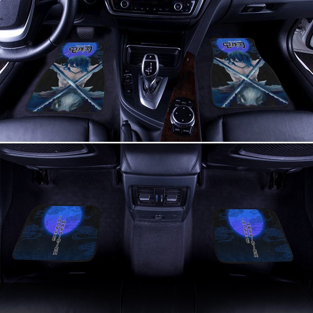 Inosuke Car Floor Mats Custom Moonlight Demon Slayer Anime Car Accessories
