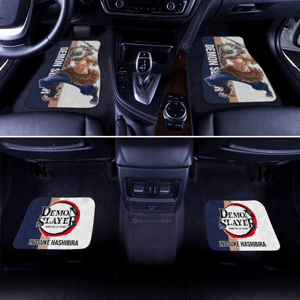 Inosuke Hashibira Car Floor Mats Custom Demon Slayer Car Accessories For Anime Fans