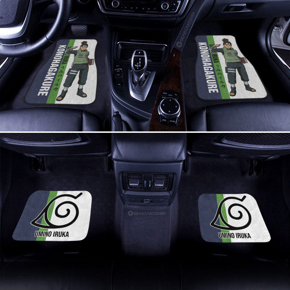 Iruka Car Floor Mats Custom Naruto Anime Car Accessories Gifts Idea For Fans