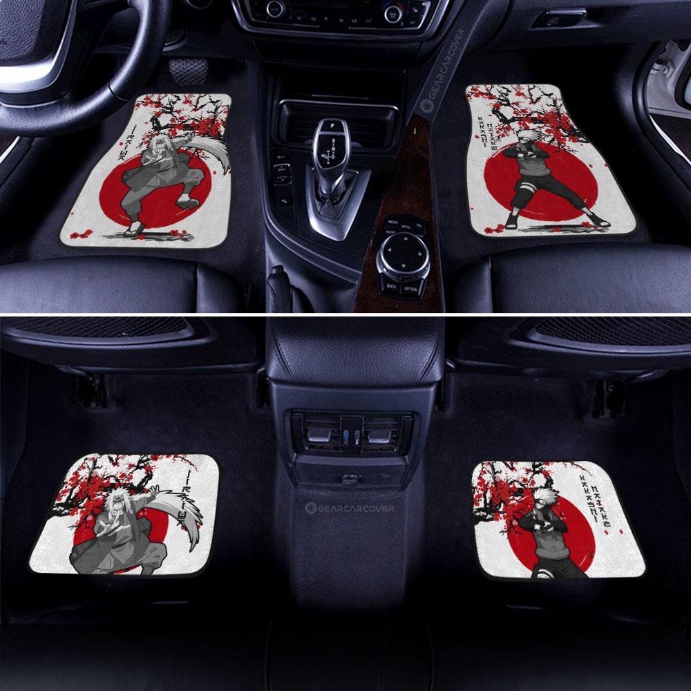 Kakashi And Jiraiya Car Floor Mats Custom Japan Style Naruto Anime Car Accessories